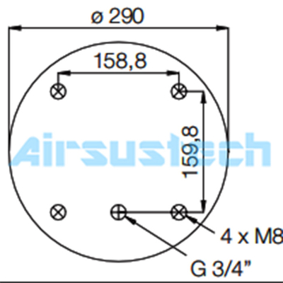 7.5 Kg Phoenix Air Spring SP2B34R/SP 2 B 34 R Suspension contre les chocs d'air Installation facile avec des boulons