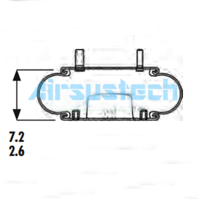 1B12-322 Goodyear Air Spring FS 330-11 467 Contitech Airbag à suspension avec combinaison de broches 3/4-16